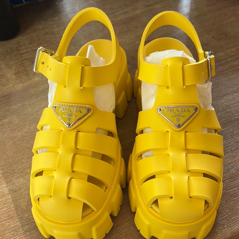 PRADA MONOLITH SANDALS